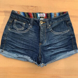 Mudd Distressed Raw Hem Jean Shorts